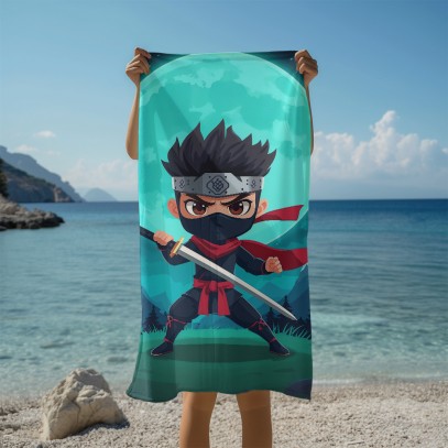 Prosop de baie pentru copii Ninja