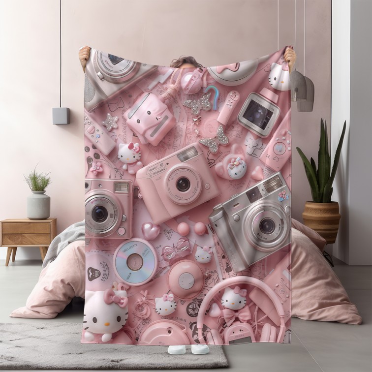 Pătură din fleece pentru adolescenți Y2K Pink Dream