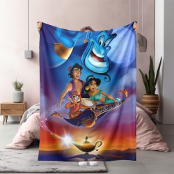 Pătură 3D pentru copii Aladdin și Jasmine