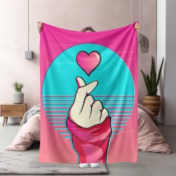 Pătură colorată Finger Heart