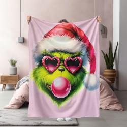Pătură amuzantă Grinch Bubblegum