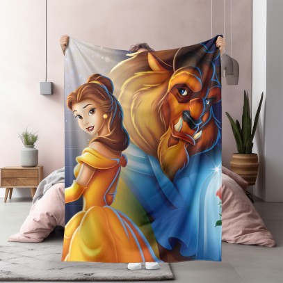 Pătură 3D Frumoasa și Bestia