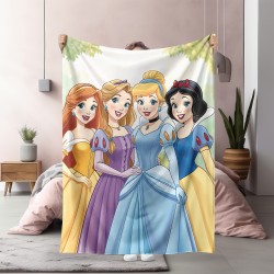 Pătură 3D Prințesele Preferate