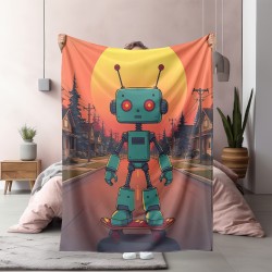 Pătură spectaculoasă Robot Skater