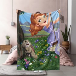 Pătură pentru copii Sofia Întâi și Clover