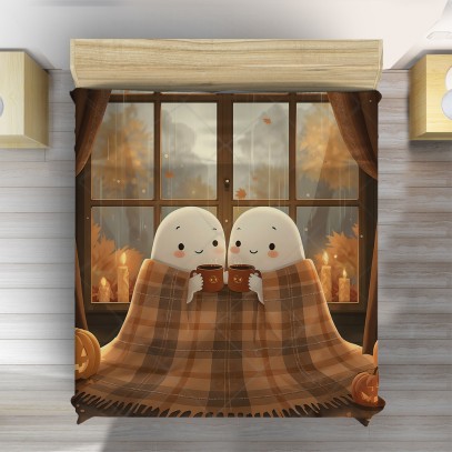 Cuvertură de pat 3D Halloween Acasă
