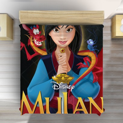 Cuvertură de pat 3D Mulan