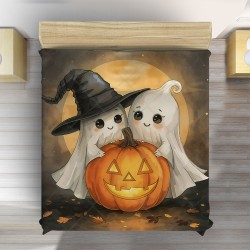 Cuvertură de pat 3D Halloween înfricoșător