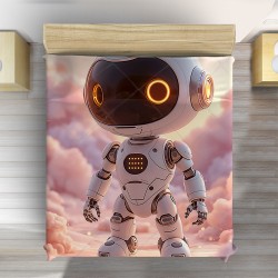 Cuvertură de pat modernă Robot – Nori Roz