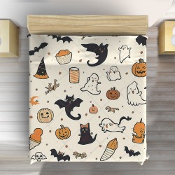 Cuvertură de pat 3D Halloween Fericit