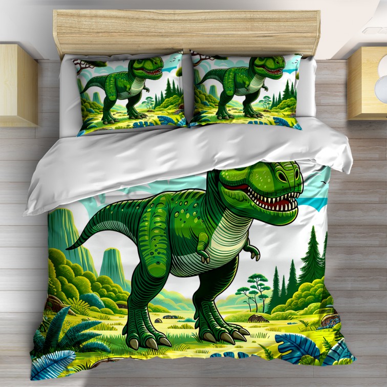 Lenjerie de pat 3D pentru copii Tyrannosaurus Rex