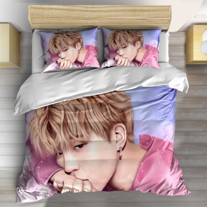 Lenjerie de pat 3D Jungkook Pink BTS