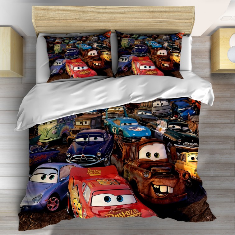 Lenjerie de pat 3D pentru copii Cars – Desene Animate Lenjerie de pat 3D pentru copii Cars – Desene Animate