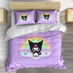 Lenjerie de pat copii Kuromi Hello Kitty