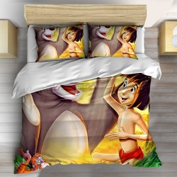 Lenjerie de pat 3D pentru copii Mowgli – Cartea Junglei