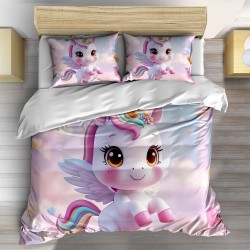 Lenjerie de pat 3D Unicorn de Poveste