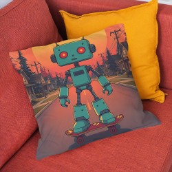 Pernă decorativă spectaculoasă Robot Skater