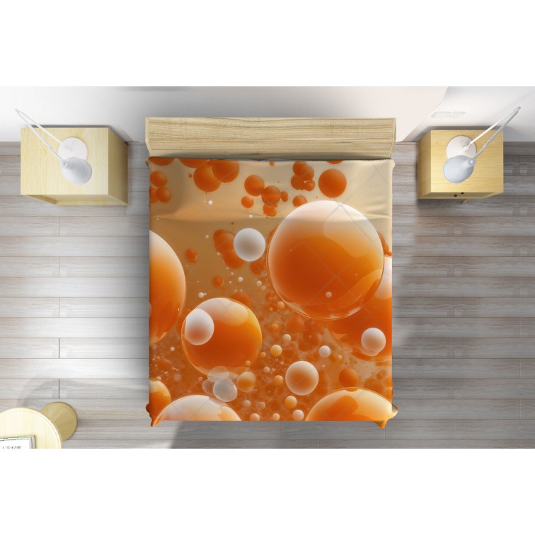 Cuvertura de pat Orange bubbles