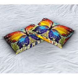 Pernă decorativă de Artă Fluturi multicolor - Colorful Butterfly