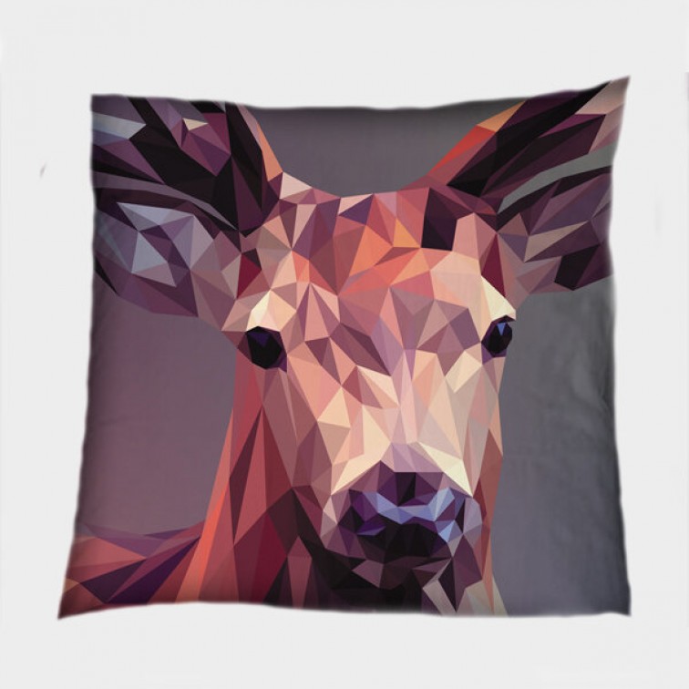Pernă Deco interesantă Cerb geometric- Geometric Deer
