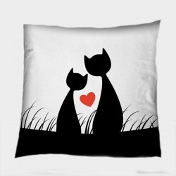 Pernă Deco fermecătoare Iubire de pisică - Cats Love