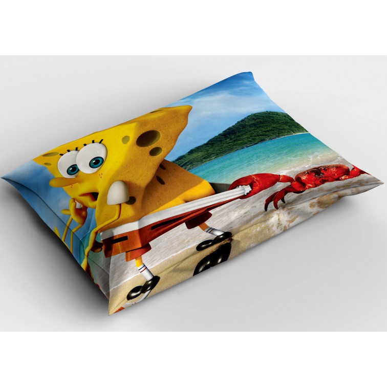Perna decorativa SpongeBob Pantaloni Pătrați - Sponge Bob On The Beach Perna decorativa SpongeBob Pantaloni Pătrați - Sponge Bob On The Beach