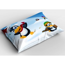 Pernă pentru decorare de Crăciun Pinguini - Christmas Pinguins