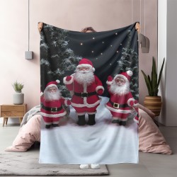 Pătură de Crăciun - Santa Calus Figurines