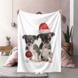 Pătură de Crăciun - Christmas Puppies