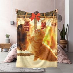 Pătură de Crăciun - Christmas Kitty