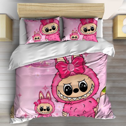 Lenjerie de pat Pink Labubu