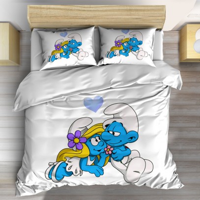 Lenjerie de pat the Smurfs love