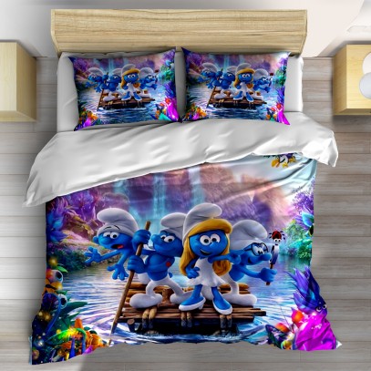 Lenjerie de pat 3D The Smurfs 