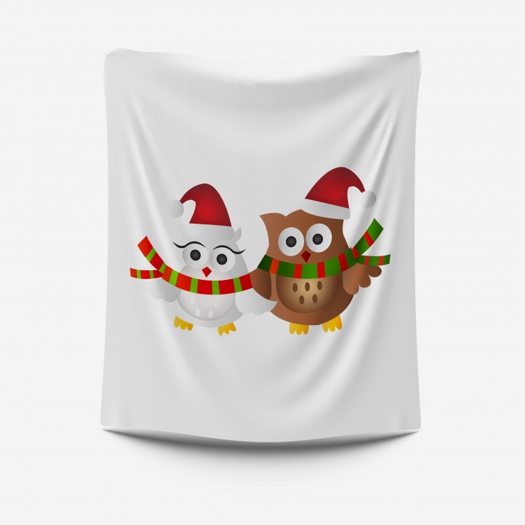 3D Pătură Cuplu de bufnițe - Owl Couple