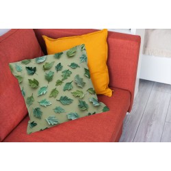 Perna decorativa Detailed leaves green