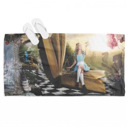 Prosop de plajă pentru copii Alice in Wonderland Book