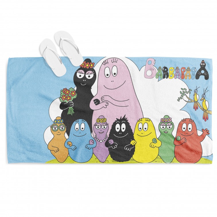 Prosop de plajă Familia Barbapapa
