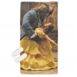 Prosop de plajă 3D Frumoasa și bestia - Beauty and The Beast