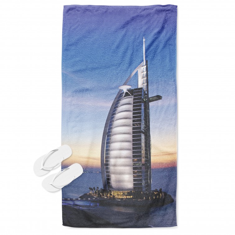 Prosop de plajă сu 3D print Burj Al Arab