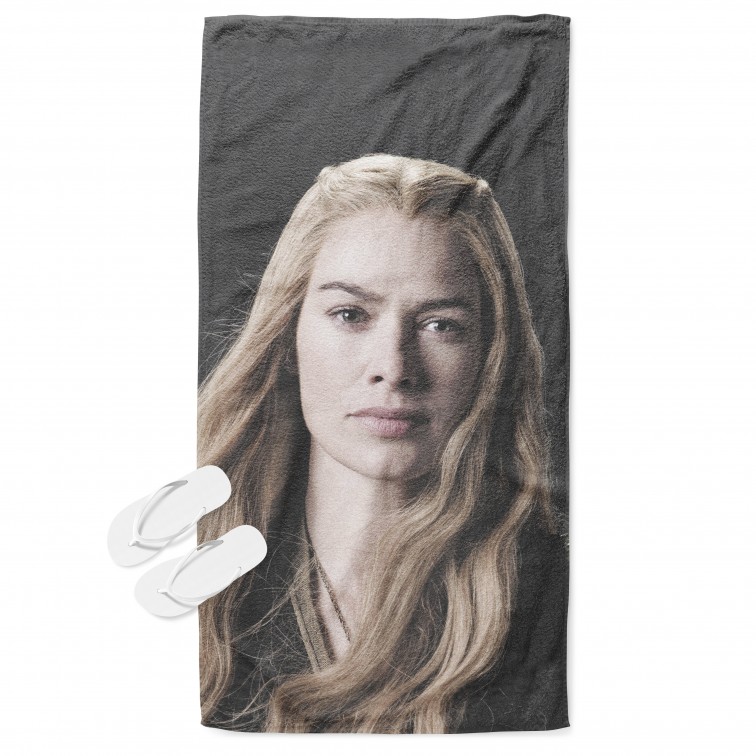 Prosop de plajă cu 3D imagine Cersei Urzeala tronurilor - Game of Thrones Prosop de plajă cu 3D imagine Cersei Urzeala tronurilor - Game of Thrones