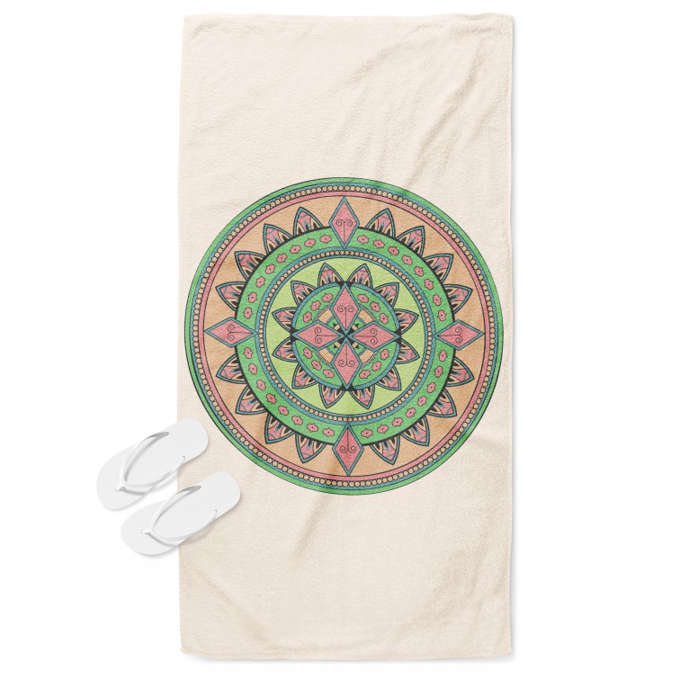 Prosop de plajă Mandala colorată - Colorful Mandala