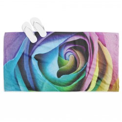 3D Prosop de plajă Colorful Rose