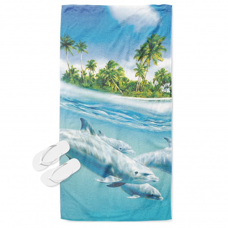 Prosop de plajă cu Delfini - Dolphins Prosop de plajă cu Delfini - Dolphins