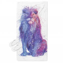 Prosop de plajă colorat de Artă Digital Lion