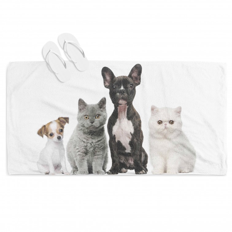 3D Prosop de plajă Animale de casă - Pets
