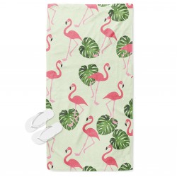 Prosop de plajă cu păsări Flamingo