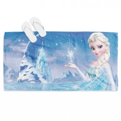 Prosop de plajă pentru copii Elsa și Anna Regatul de Gheață  