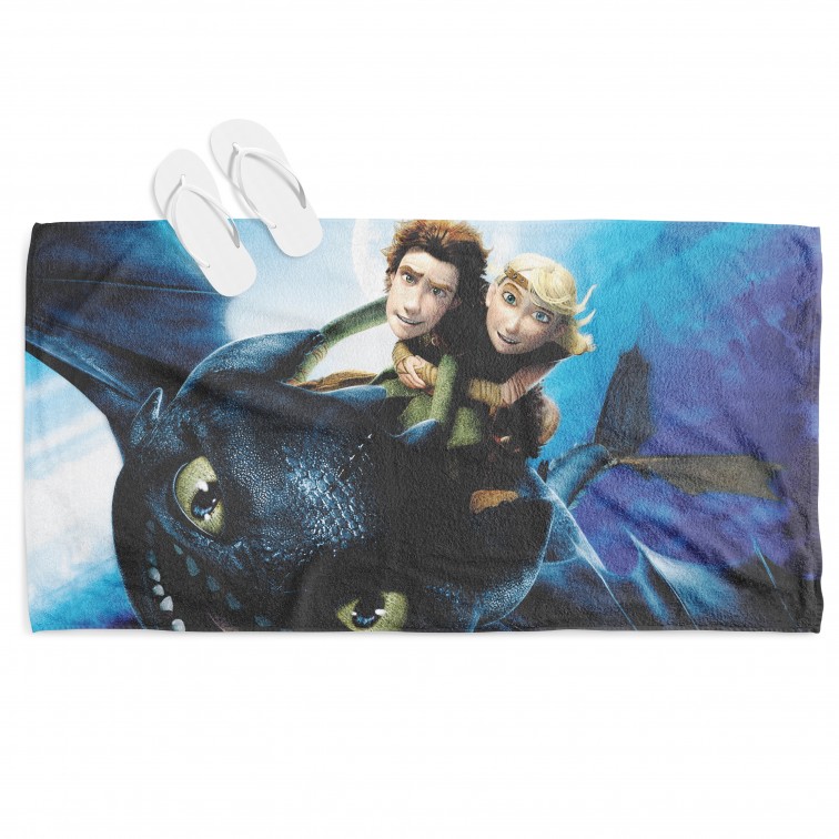 Prosop de plajă pentru copii Cum să-ți dresezi dragon - How To Train Your Dragon Prosop de plajă pentru copii Cum să-ți dresezi dragon - How To Train Your Dragon