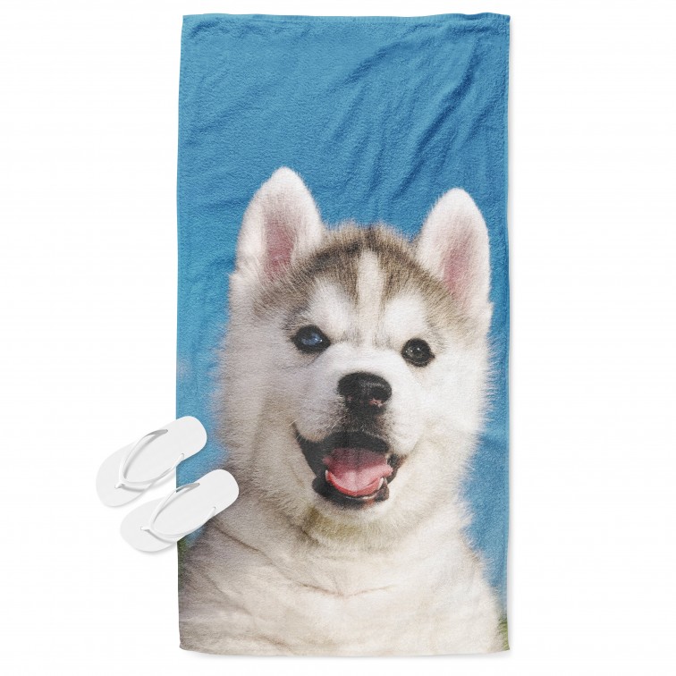 Prosop de plajă de Efect Baby Husky