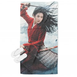 Prosop de plajă cu print Neînfricata Mulan - Mulan Warrior